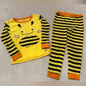 Skip Hop Bumble Bee Yellow and Black Kids Pajama Set Size 4T